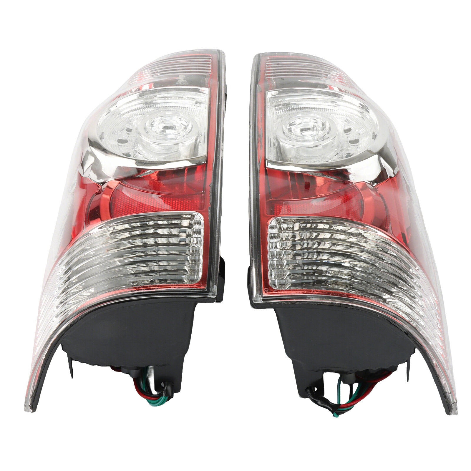 2-piece set for rear left and right taillights and brake lights of for Toyota Tacoma models manufactured between 2005 and 2015.