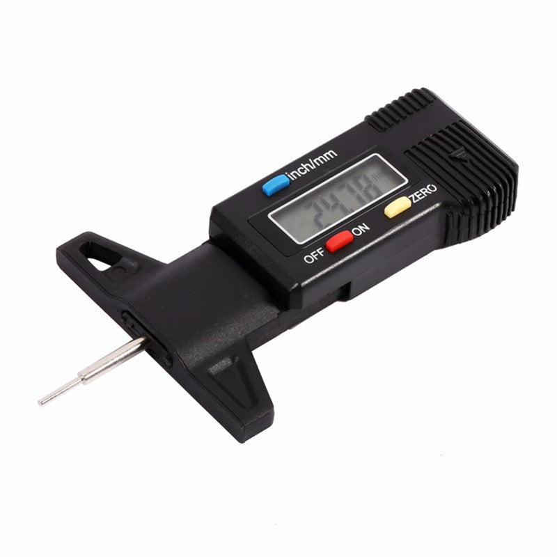 Car Digital Tire Texture Depth Electronic Ruler Tyre Tread Gauge Measuring Tool