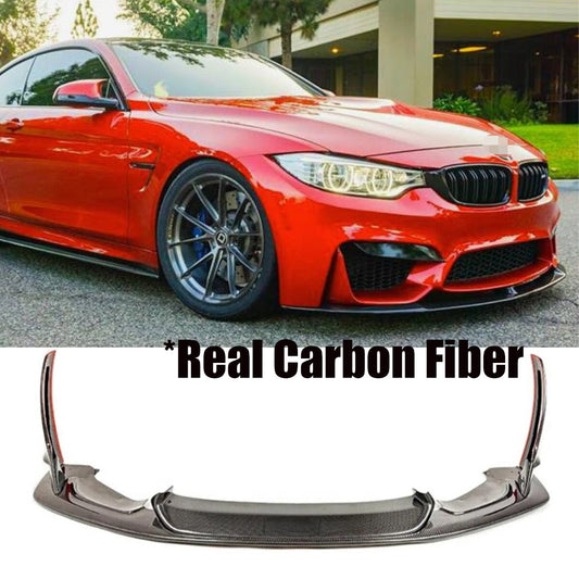 LPT Style Front Bumper Lip Splitter For 15-19 for BMW F80 M3 F82 F83 M4 Carbon Fiber