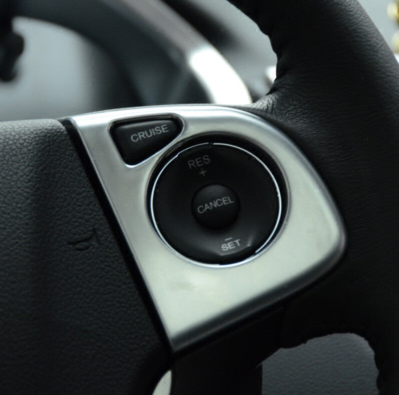 Interior Steering Wheel Button Frame for Honda CRV CR-V 2012-2016 Matte Silver