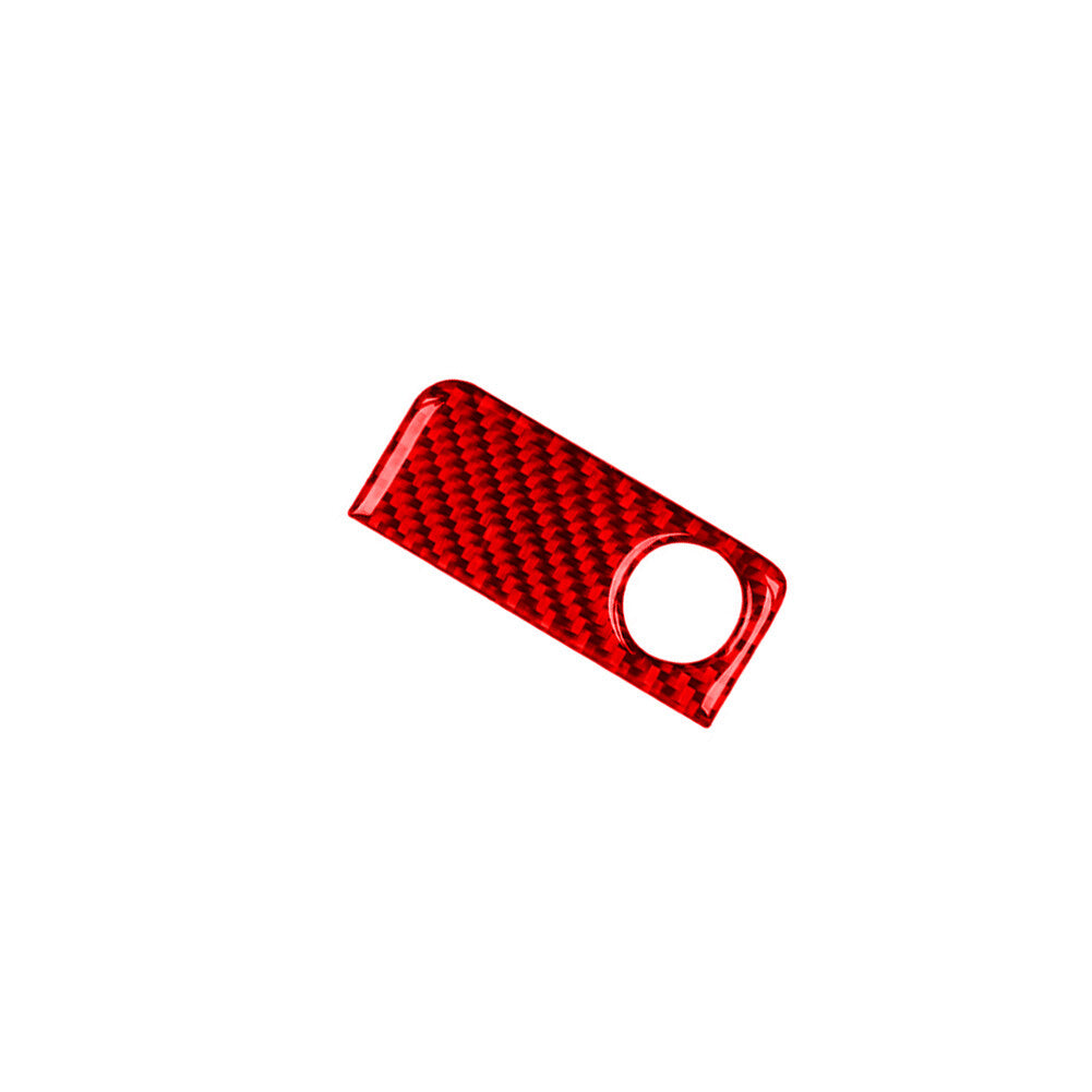 Red Carbon Fiber Storage Box Button Cover Trim for Mercedes Benz M-class 2006-11