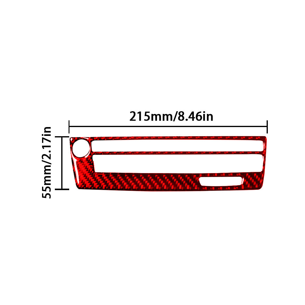 Red carbon fiber CD player interior protective cover for BMW Z4 E89 2009-16