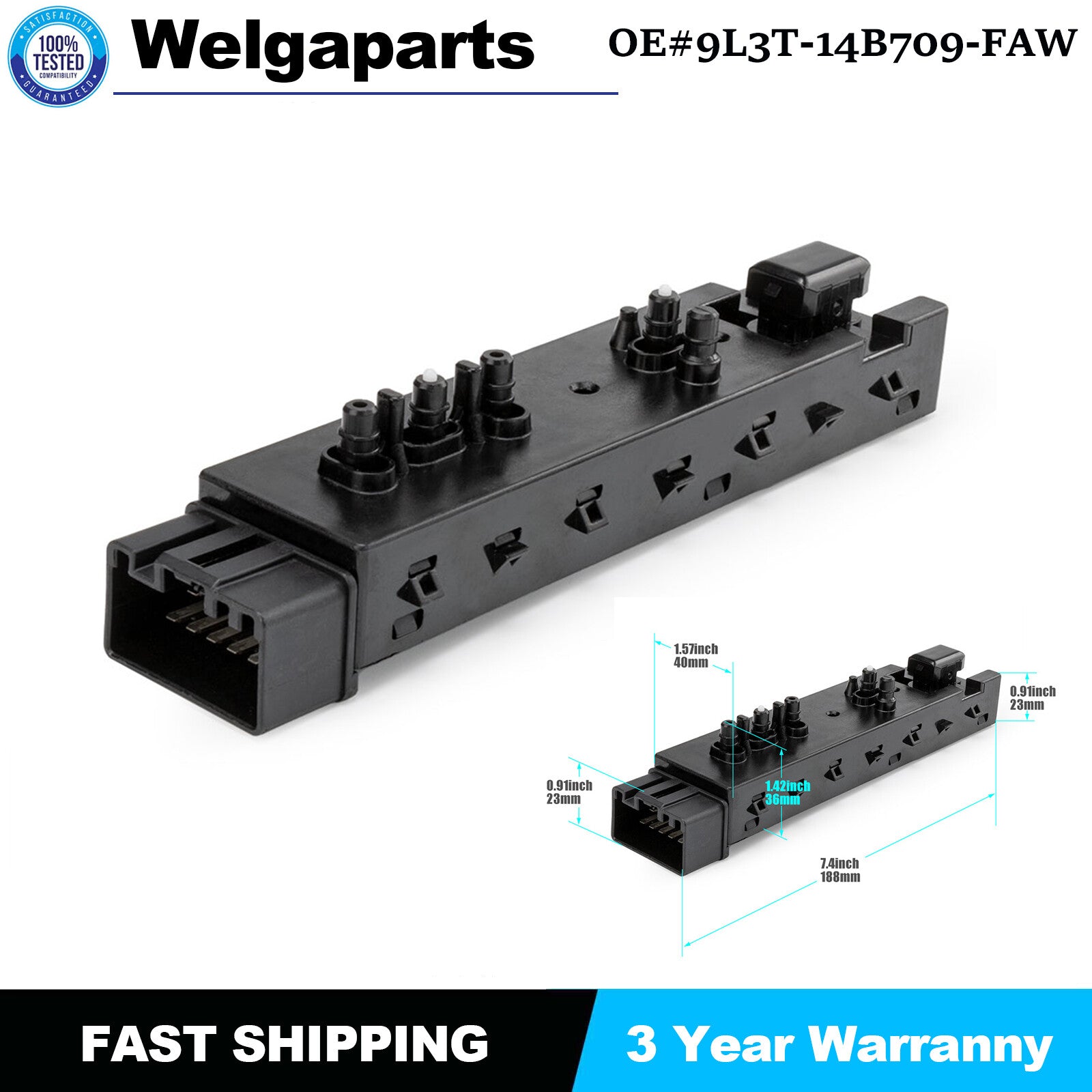 New for Ford Expedition Driver Power for Seat Control Switch 10 Way 9L3T-14B709-FA