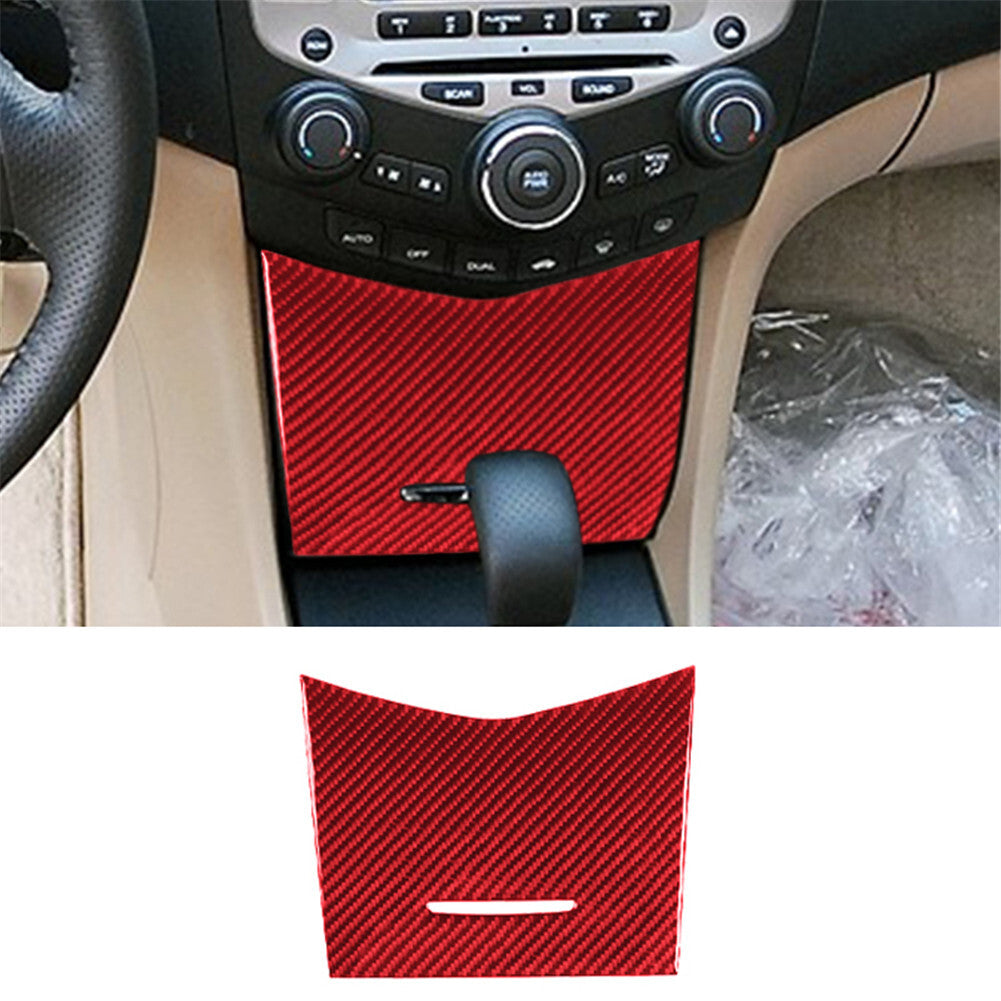 Red Carbon Fiber Storage Box Panel Trim Cover for Honda Accord Sedan 2003-2007