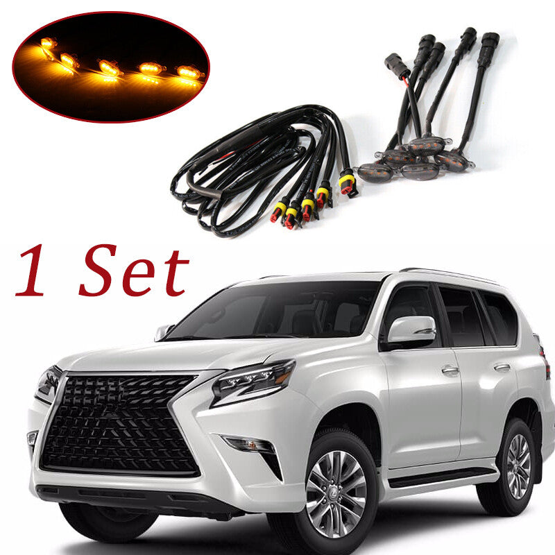 Amber Light Style Grill Cover for Lexus GX460 2020-2021 5pc