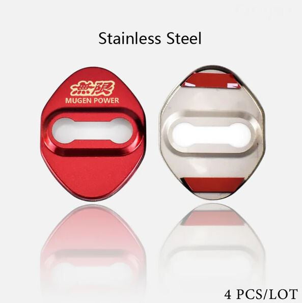 4-piece red car door lock front latch cover for Toyota Mugen