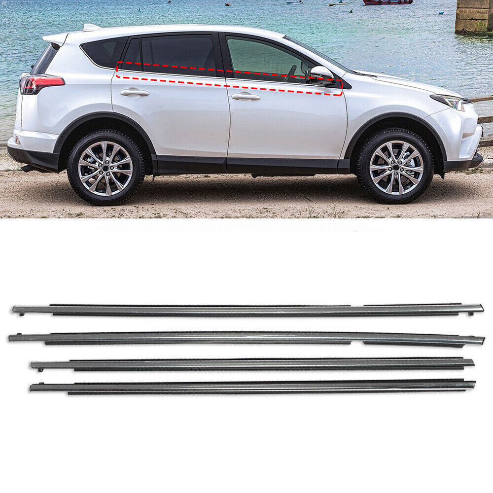 for Toyota RAV4 13-2018 OE Car Weatherstrip Window Moulding Trim Seal Belt 4X