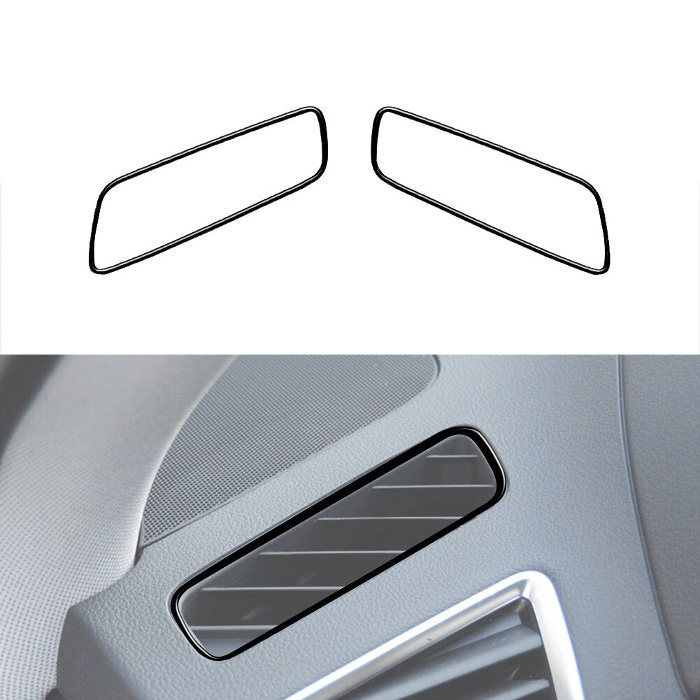 2Pcs Defroster Air Vent Trim Cover Decoration Gloss Black for Audi Q5 2009-2017