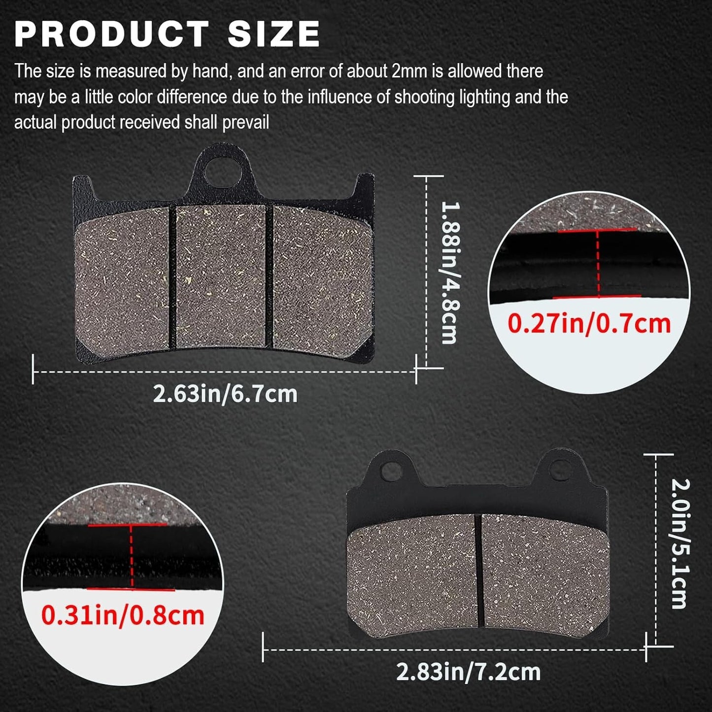 Brake Pads for YAMAHA XV1700 Roadstar Silverado 2007-2010, XV1700 Roadstar