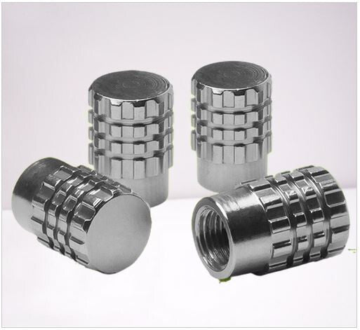 4-Piece Silver RT046 Car Tire Valve Cover Stem Cover Air Valve Dust Cover for Toyota
