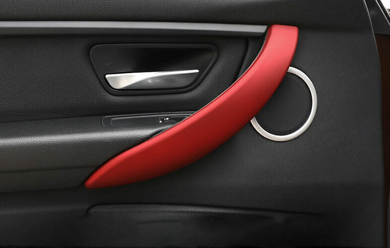 for BMW 3 4 Series GT 2014-18 Matte Red Car Interior Door Armrest Strip Trim 4P