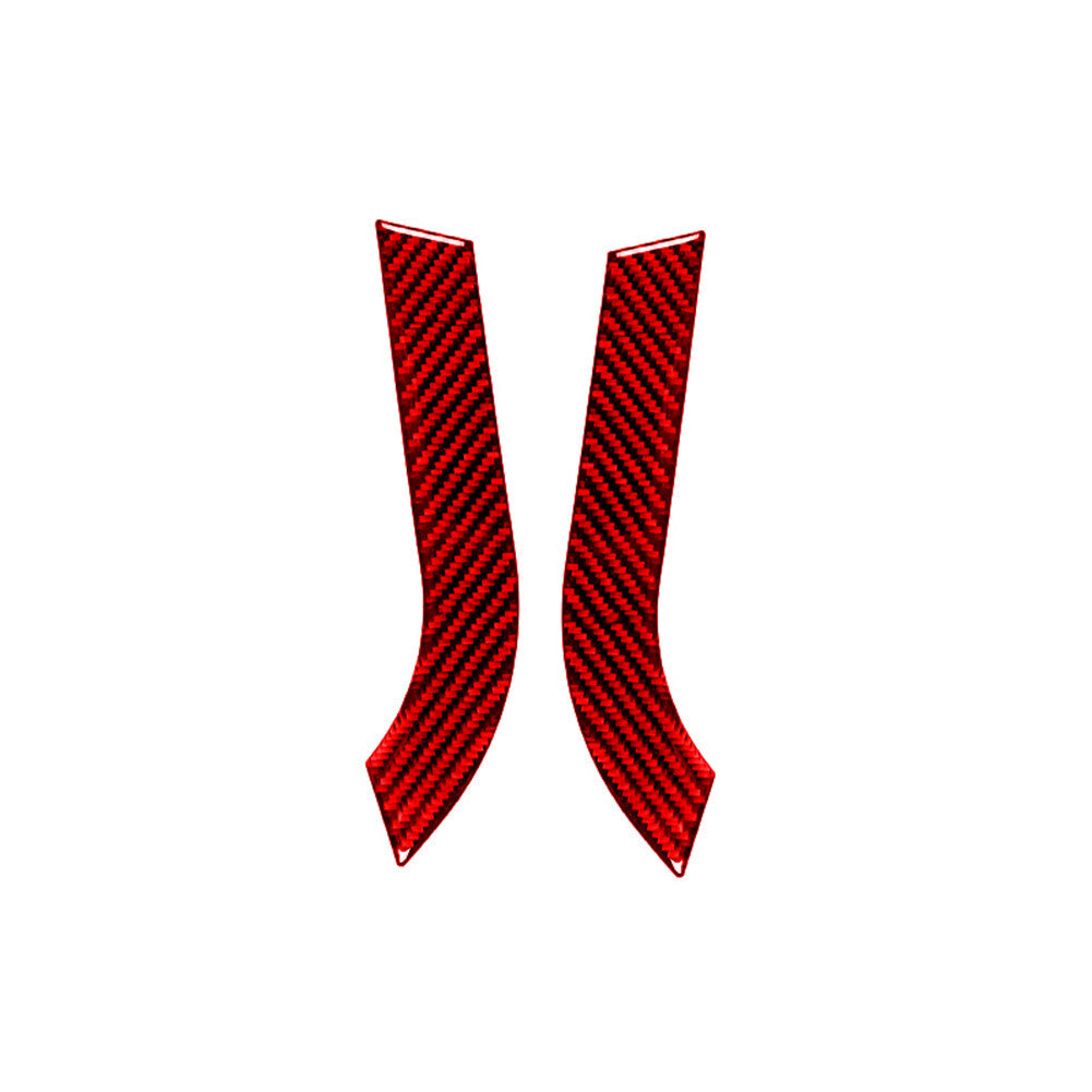 2Pcs Red Carbon Fiber Cupholder Side Trim Cover for Honda Accord Sedan 2003-2007