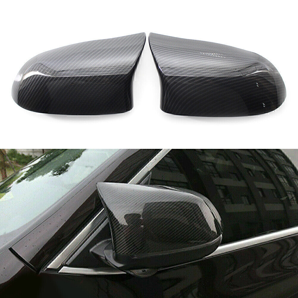 Rear View Mirror Cover Trim Decor Carbon Fiber for BMW X5 F15 X6 F16 2014-2018