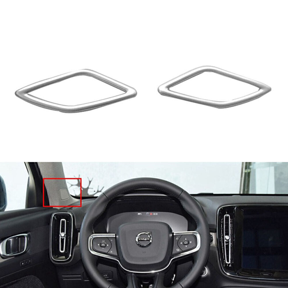 Matte Silver Car Inner A-Pillar Speaker decor Cover Trim Fit for Volvo XC40 18-2020
