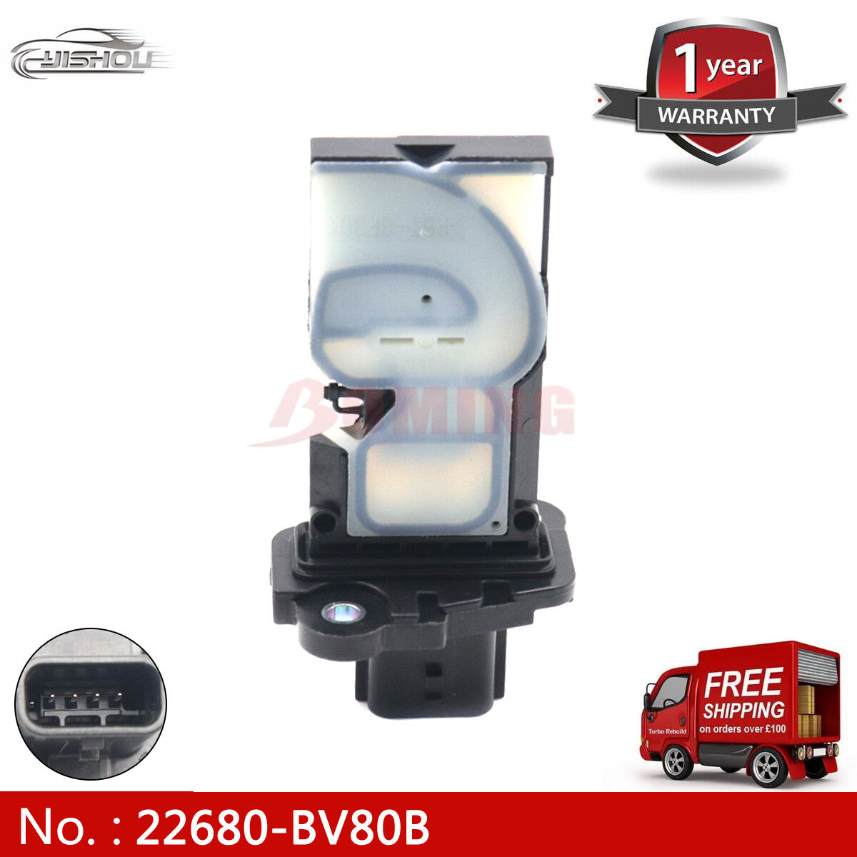 Automotive mass sensor 22680-BV80B for 2015-2017 Rogue Juke and Pathfinder Altima.