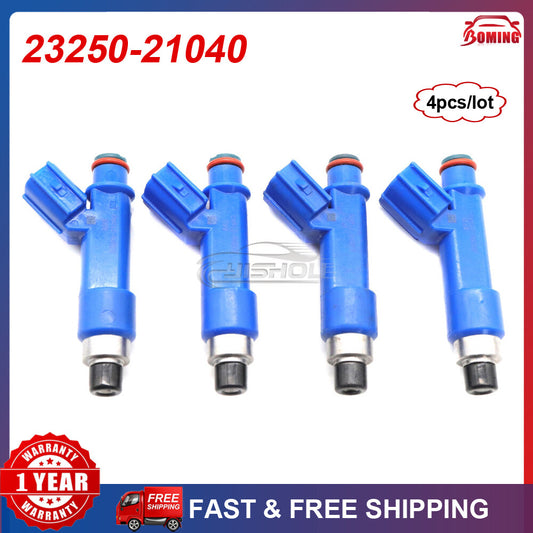 23250-21040 4Pcs New Fuel Injectors for Toyota Yaris 1.5L 2006-17 for Corolla 1.8L