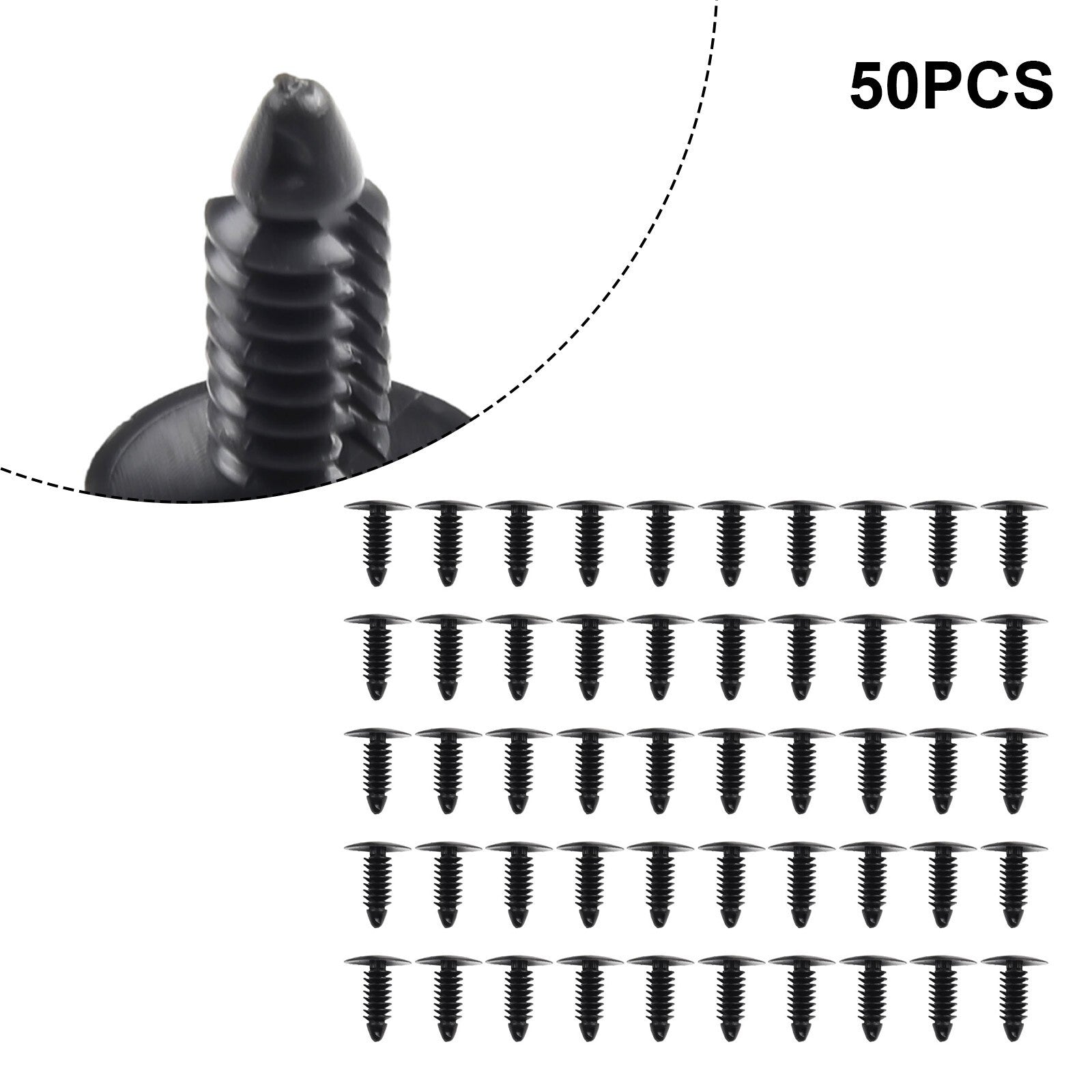 Replacement Fastener Clips Accessory Push pins 50pcs Plastic Automotive