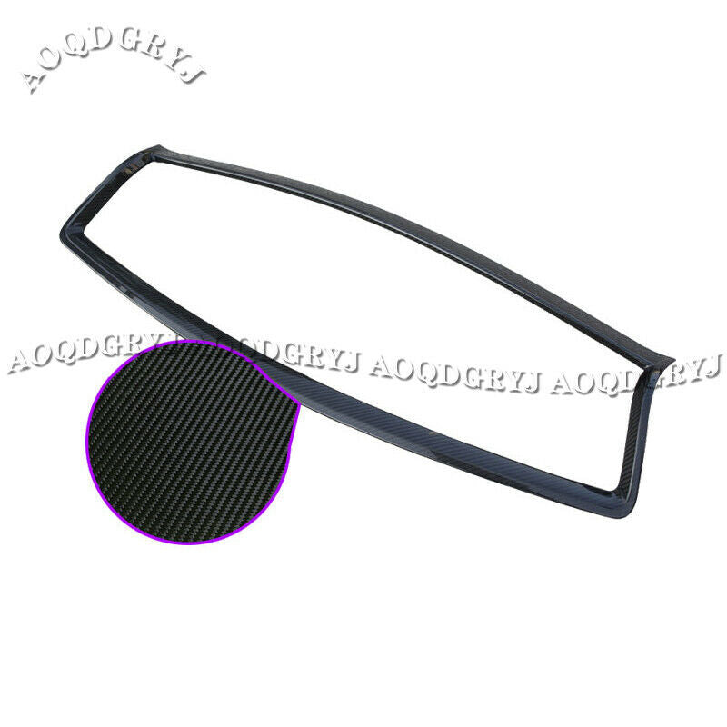 for Infiniti Q50 2018-2021 Carbon Fiber Front Grille Grill Moulding Trim Cover