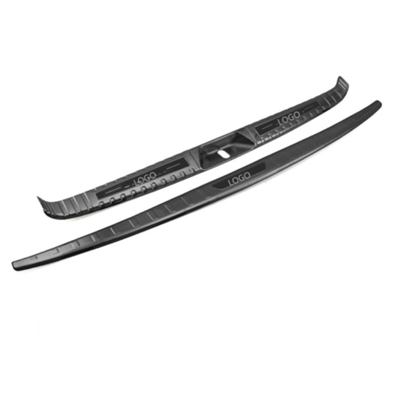 for Sienna 22-2024 Black Steel Rear Bumper Sill Scuff Plate Cover Moulding Guard