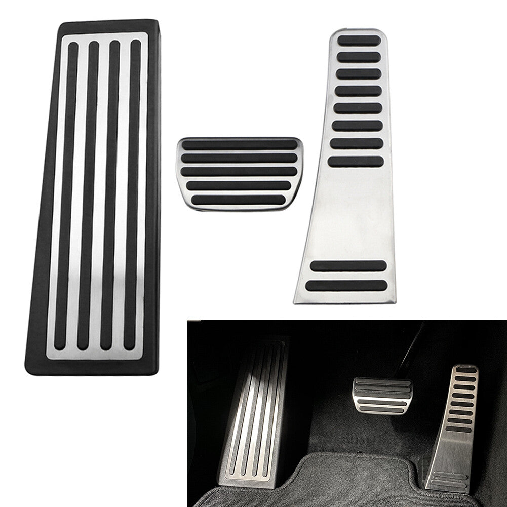 LHD Stainless Steel Car Footrest Brake Gas Pedals Protection Cover for Volvo S90