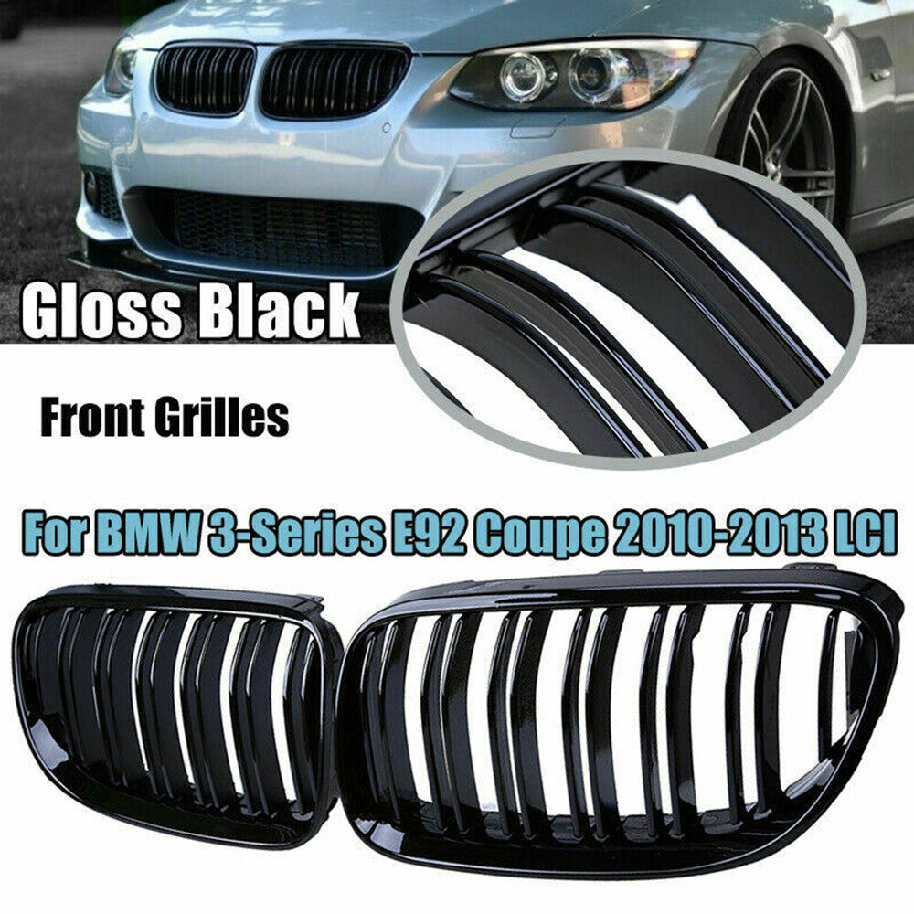 Applicable to 2011-2013 for BMW dual-gloss black kidney grille E92 E93 328i 335i Coupe LCI