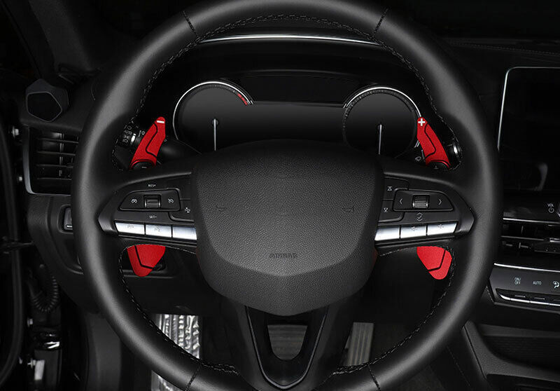 Red Alloy Steering Wheel Shift Paddle Shifter Extension for Cadillac CT5 20-24