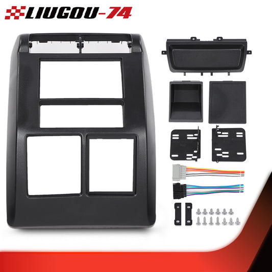 Suitable for 1997-02 for Jeep for Wrangler TJ Dual Din Dash Bezel Radio Stereo Mount Kit