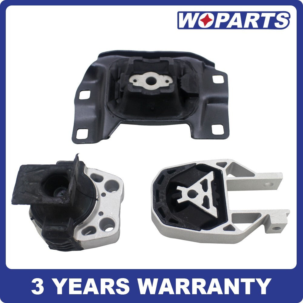 3PC Rear  Front Engine Mount  Trans Mount Set Fit for 2012-18 for Ford Foc