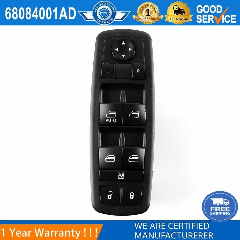 68084001AD Front Main Window Switch (Left Side) Suitable for 2011-2016 for Dodge Journey