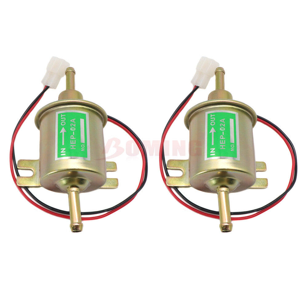 12V Universal Direct-Flow Low-Pressure Electric Fuel Pump HEP-02A 2-Piece Gas/Diesel Fuel Pump