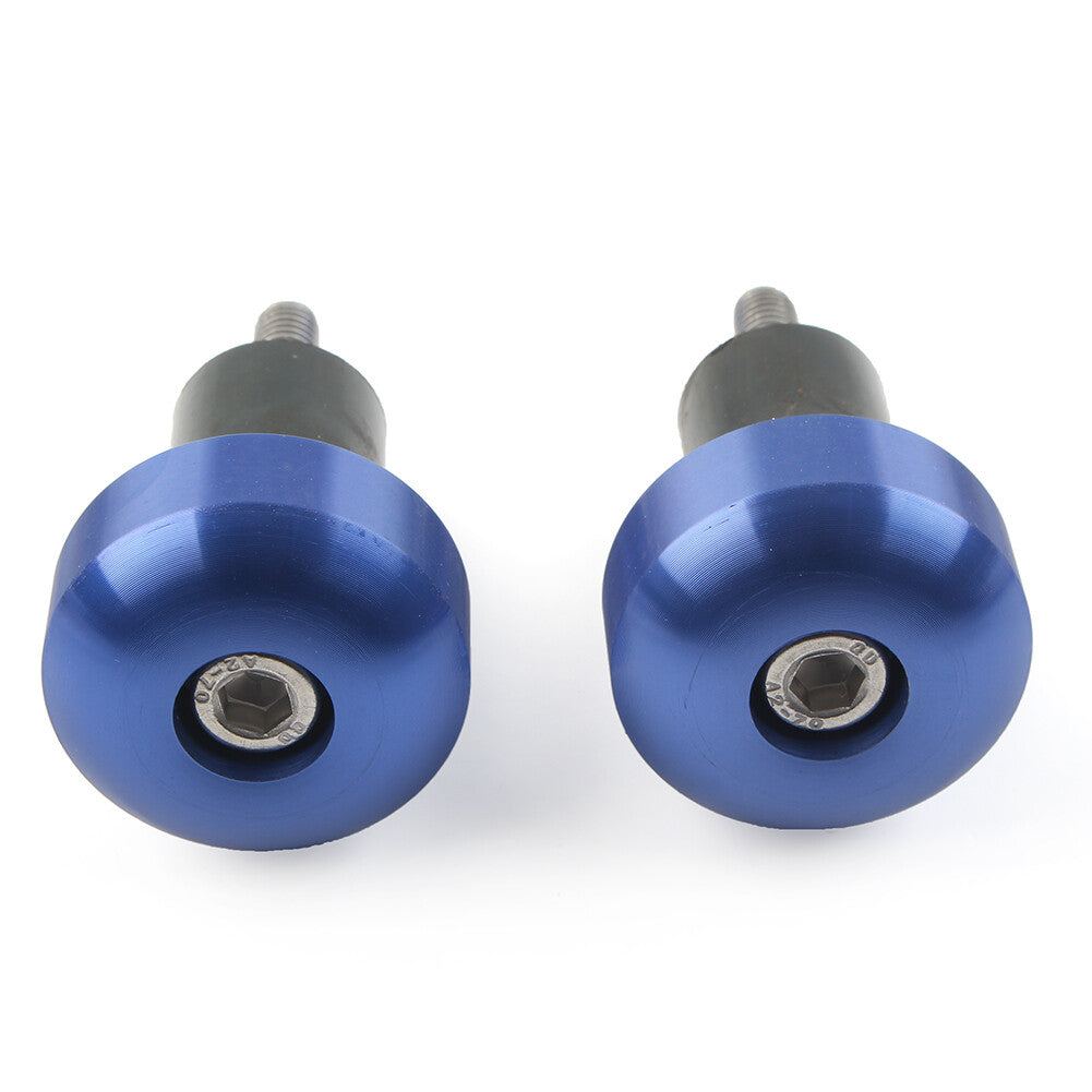 2¢ªCNC Lenkergriffe Lenkerendschieberkappe f¨¹r for YAMAHA YZFR1 YZF-R1 Motorrad Blau