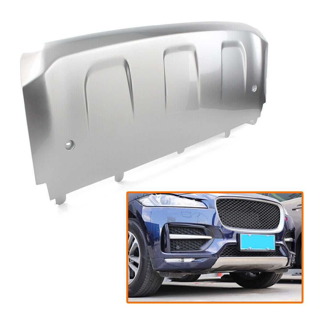 Front Bumper Protector Guard Skid Plate For 2016-20 for Jaguar F-PACE SPORT Silver