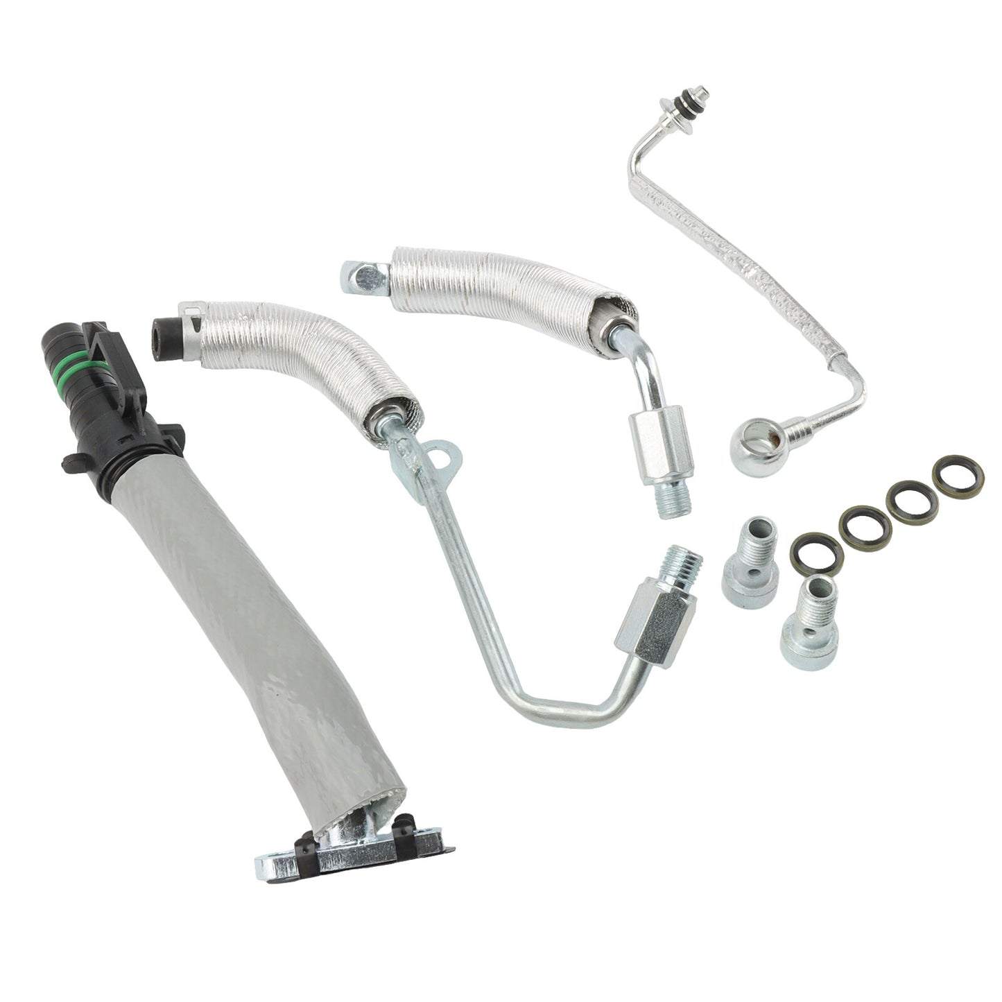 4¡Á For Turbo Oil Return Drain Oil Feed Pipe Kit for Chevy for Cruze Sonic 1.4L 25198546