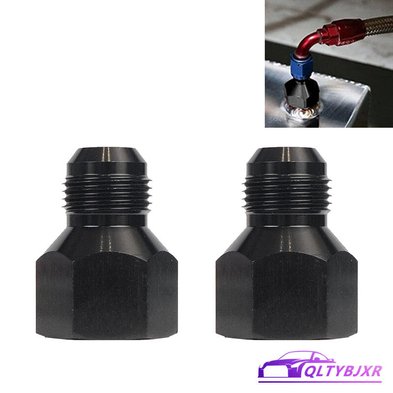 2x 12AN Female to10AN Male Flare Reducer Fitting Fuel Adapter AN12 to AN10 Black