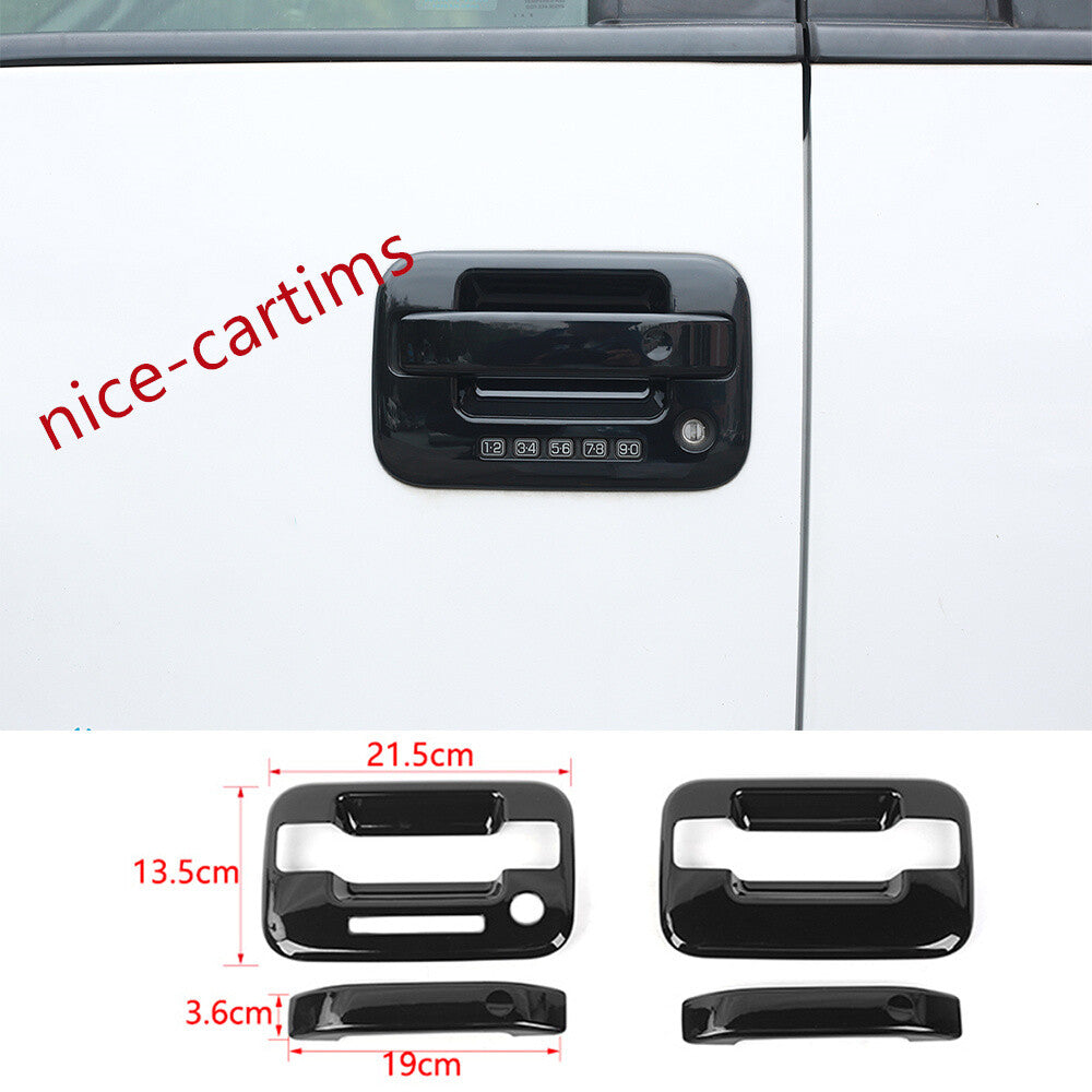 Black ABS Outer Side Door Handle Bowl Panel Cover for Ford F150 2-Door 2009-2014