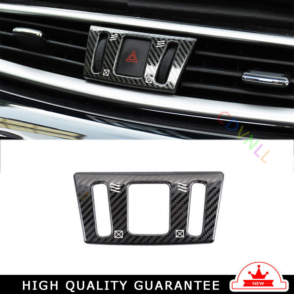 Mergency Light Switch Control Trim for Nissan Murano 2015-21 Steel Carbon Fiber