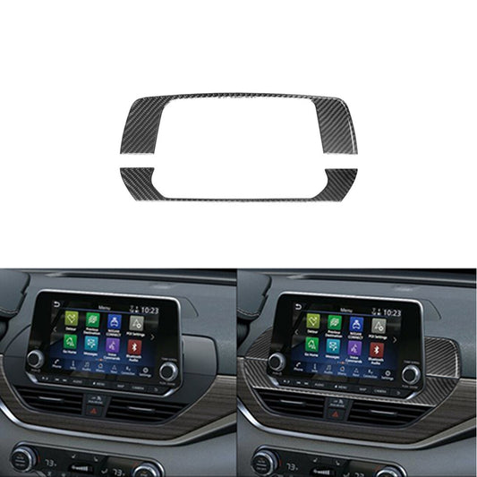 Carbon Fiber Interior LCD Screen Frame Cover Trim for Nissan Altima 2019-2022