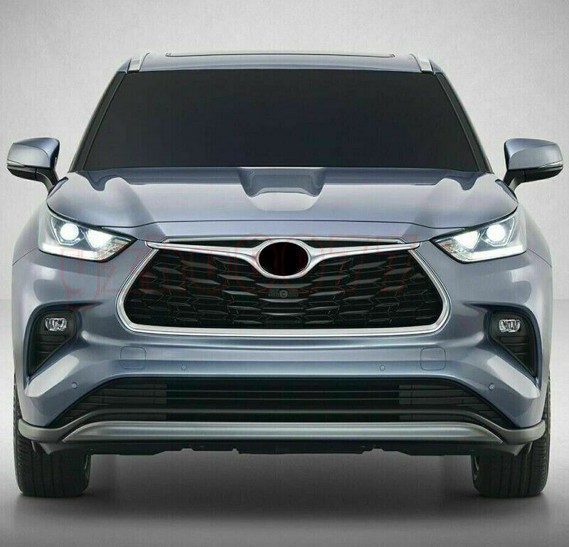 2P Chrome Front Fog Light Lamp Eyelid Strip Trim for Toyota Highlander 2020-2023
