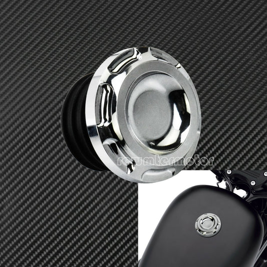Chrome Gas Cap Fuel Tank Cover Right-hand Thread Fit for Harley Heritage Softail