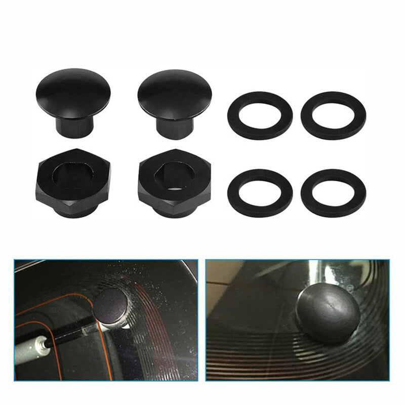 Rear Glass Strut Hardware Kit for 92-95 for Honda for Civic 3Dr Hatchback EG6 CRV Black