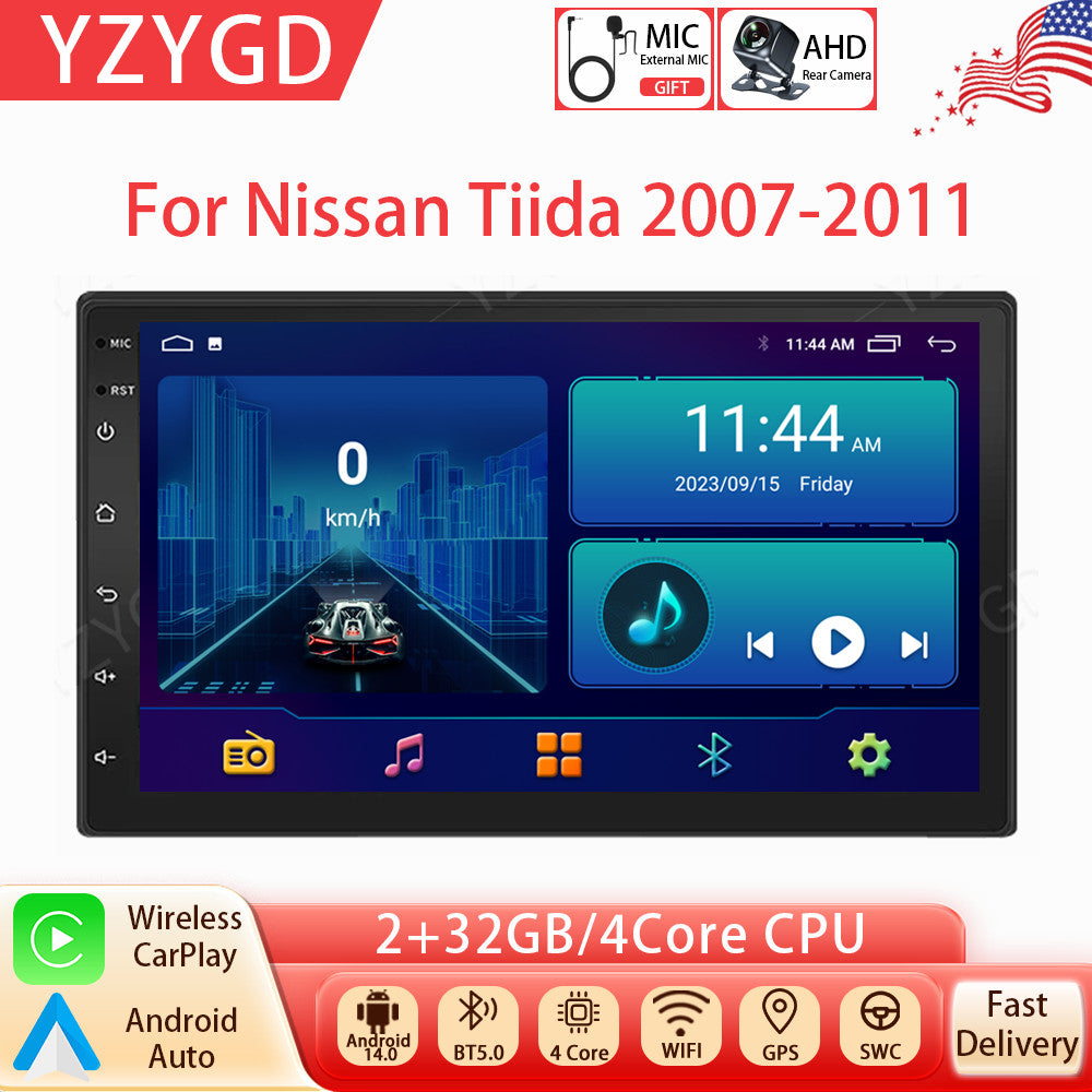 for Nissan Tiida 2007-2011 Android Auto Carplay Car Stereo Radio WIFI Screnn GPS
