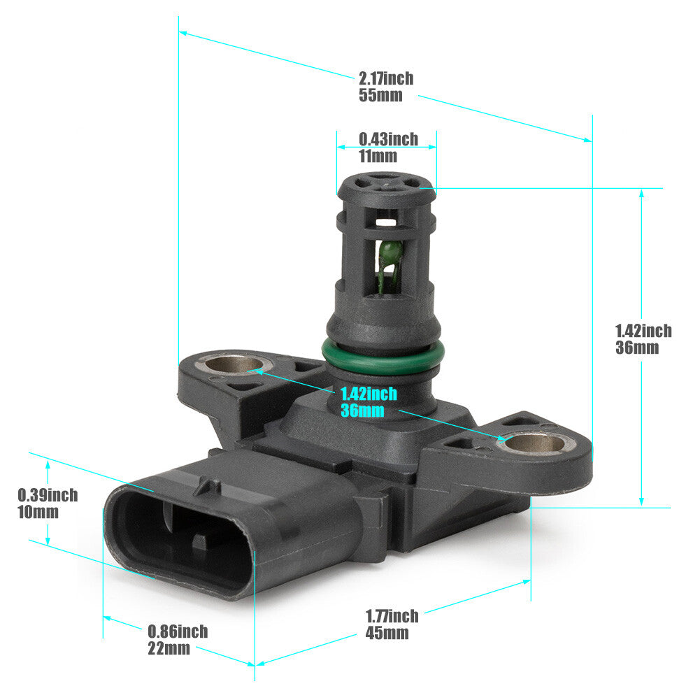 Intake flow rate pressure sensor suitable for BMW 135I 320I 328I 335I 528I 740I 750I