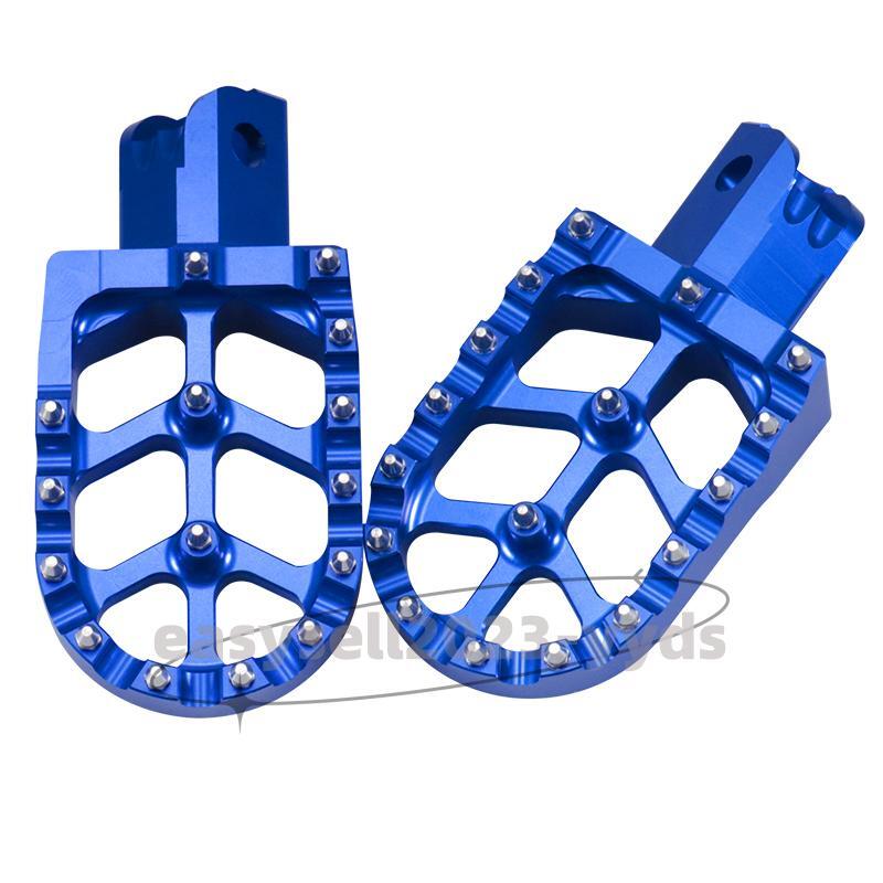 Pair Blue Foot Pegs Footrest Rests Pedals For SX125/250 SXF/XCF/XCW/250/350/450