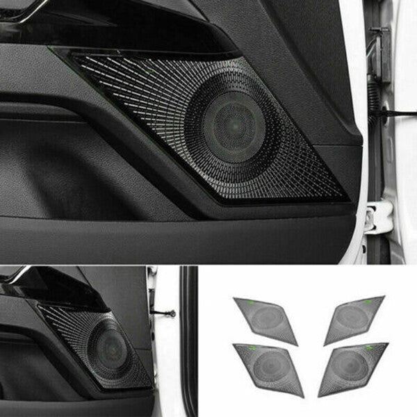 for Kia K5 2021-2023 Black Titanium Inner Door Speaker Horn Frame Cover Trim Cap