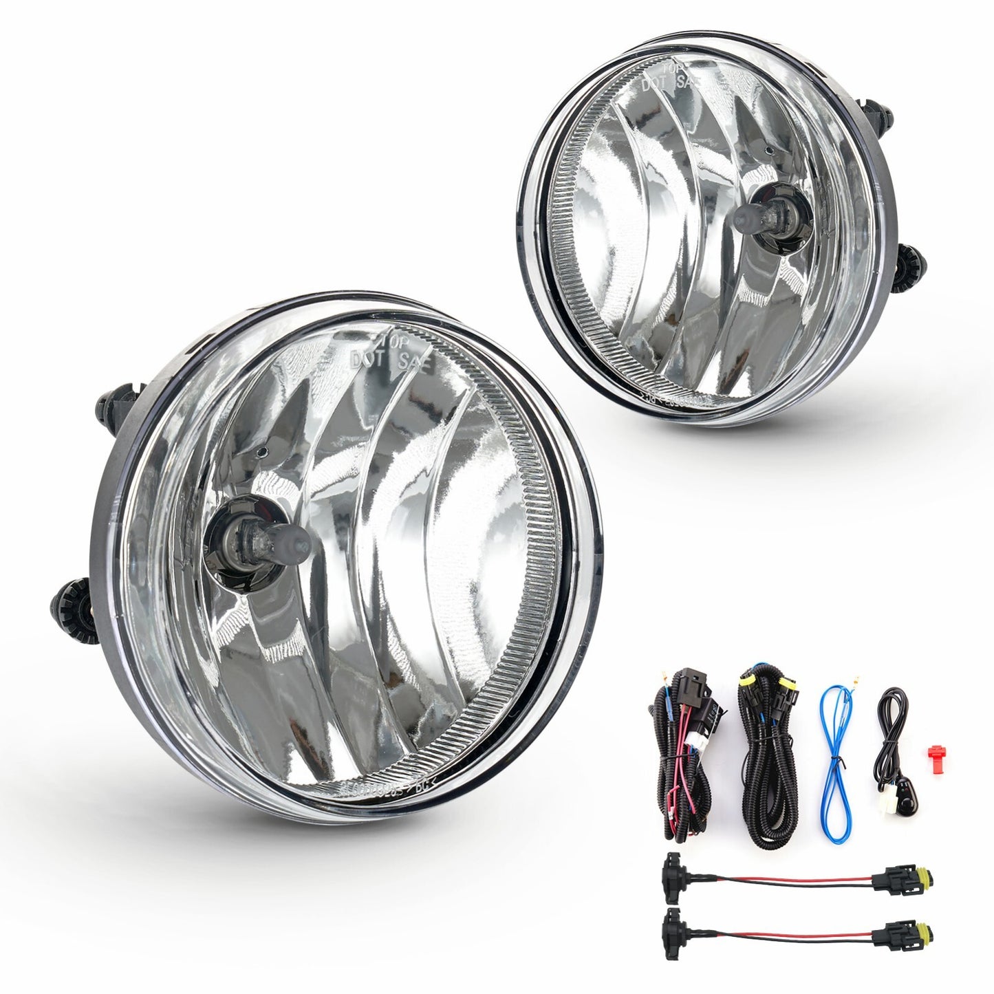 Suitable for 07-13 for GMC for Sierra 1500 and 07-14 for GMC for Sierra 2500 and 3500HD front bumper fog lights.