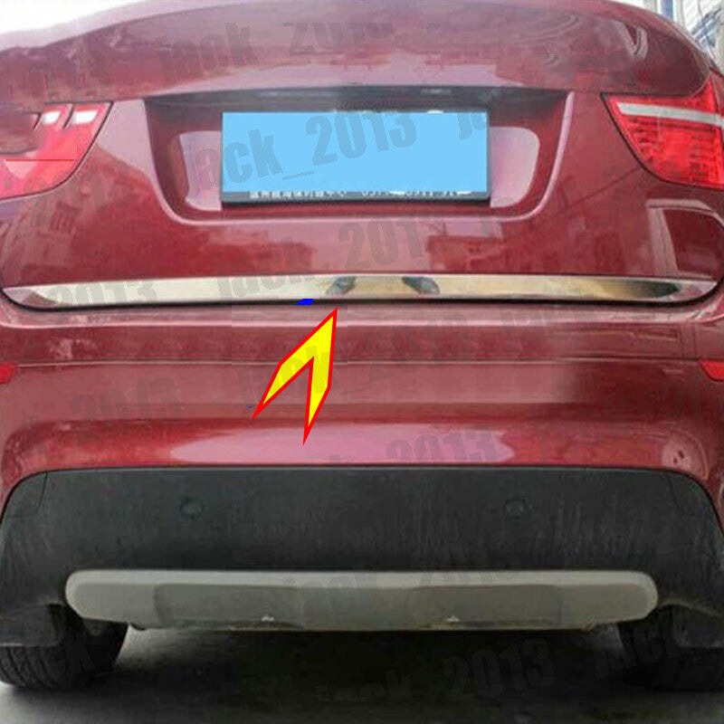 for BMW X6 E71 2008-2014 STAINLESS REAR TRUNK TAIL GATE DOOR LID COVER TRIM