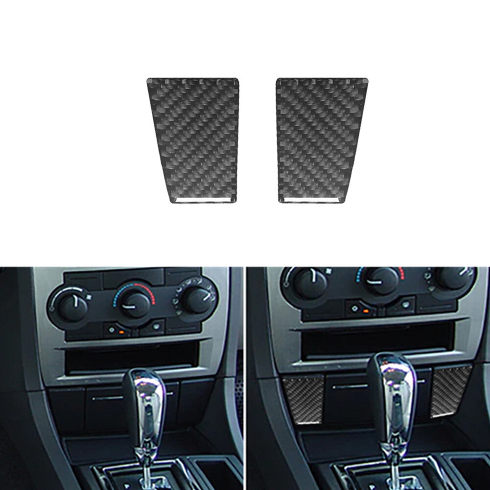 Carbon Fiber Below Radio W/O Heated for Seat Cover Trim for Chrysler 300 2005-2007