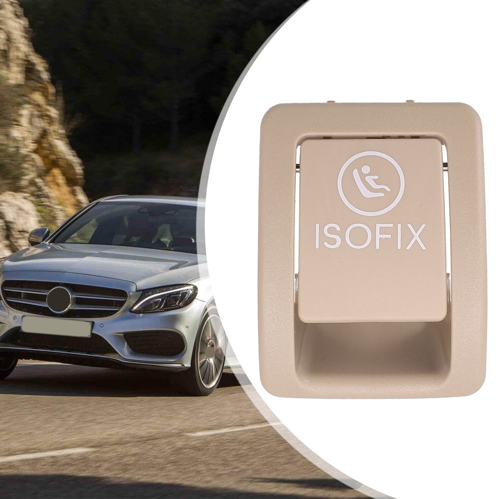 Beige A2059200513 ISOFIX Cover for Mercedes C Class W205 C300 C350 C200 C180