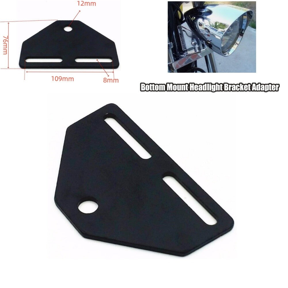Black Bottom Mount Headlight Bracket Adapter for Harley Touring / for Honda / for Kawasaki