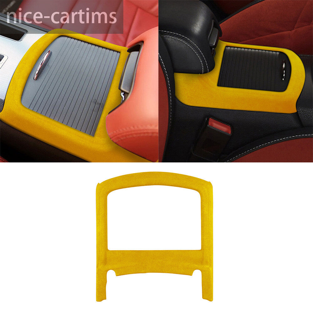 Suede Yellow Central Water Cup Holder Panel Cover Fit for Dodge Charger 2015-23